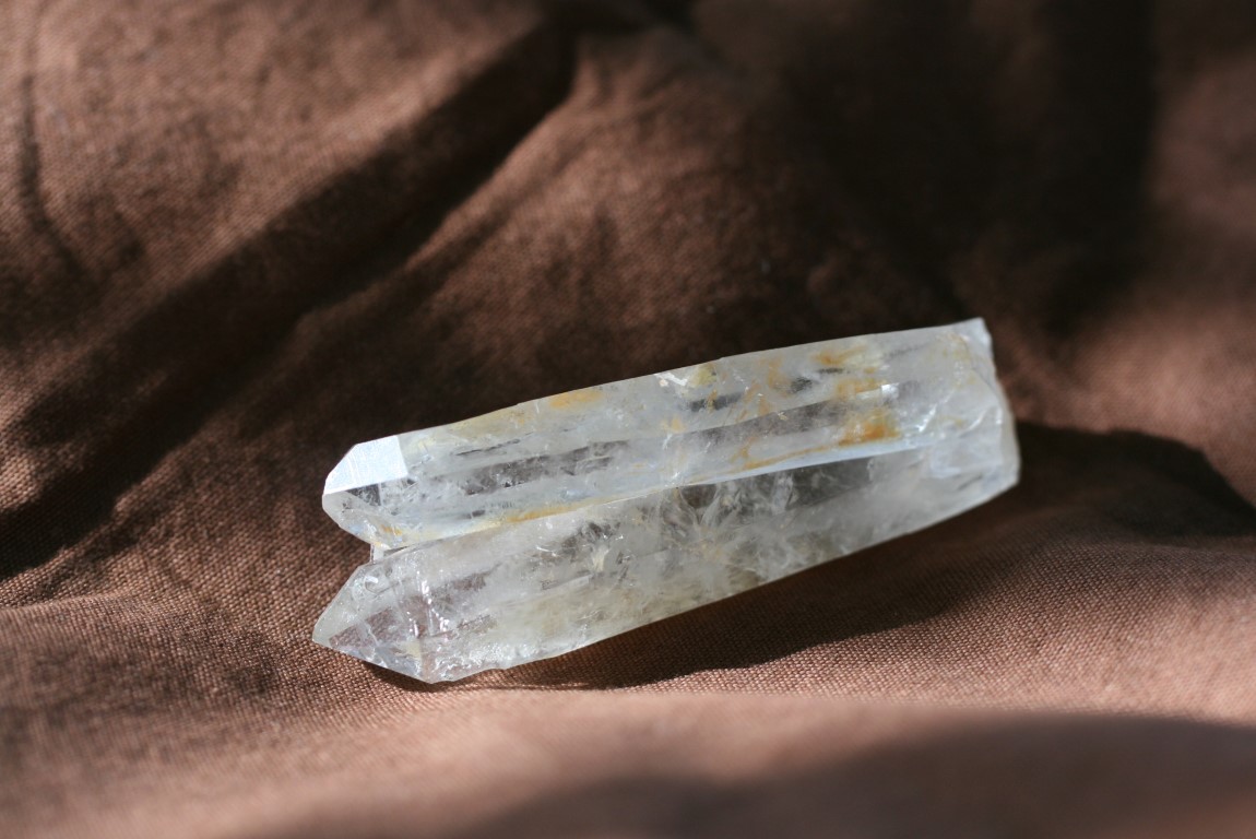 Clear Quartz TwinCrystal amplification of one's intention, clearing, cleansing, healing 5033